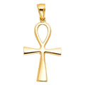 14K Yellow Gold Cross Pendant - PT922