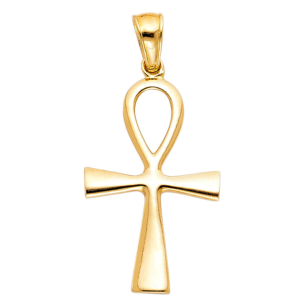 14K Yellow Gold Cross Pendant - PT922