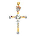 14K Yellow Gold Crucifix Cross Pendant - PT924