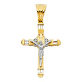 14K Yellow Gold Crucifix Cross Pendant - PT926