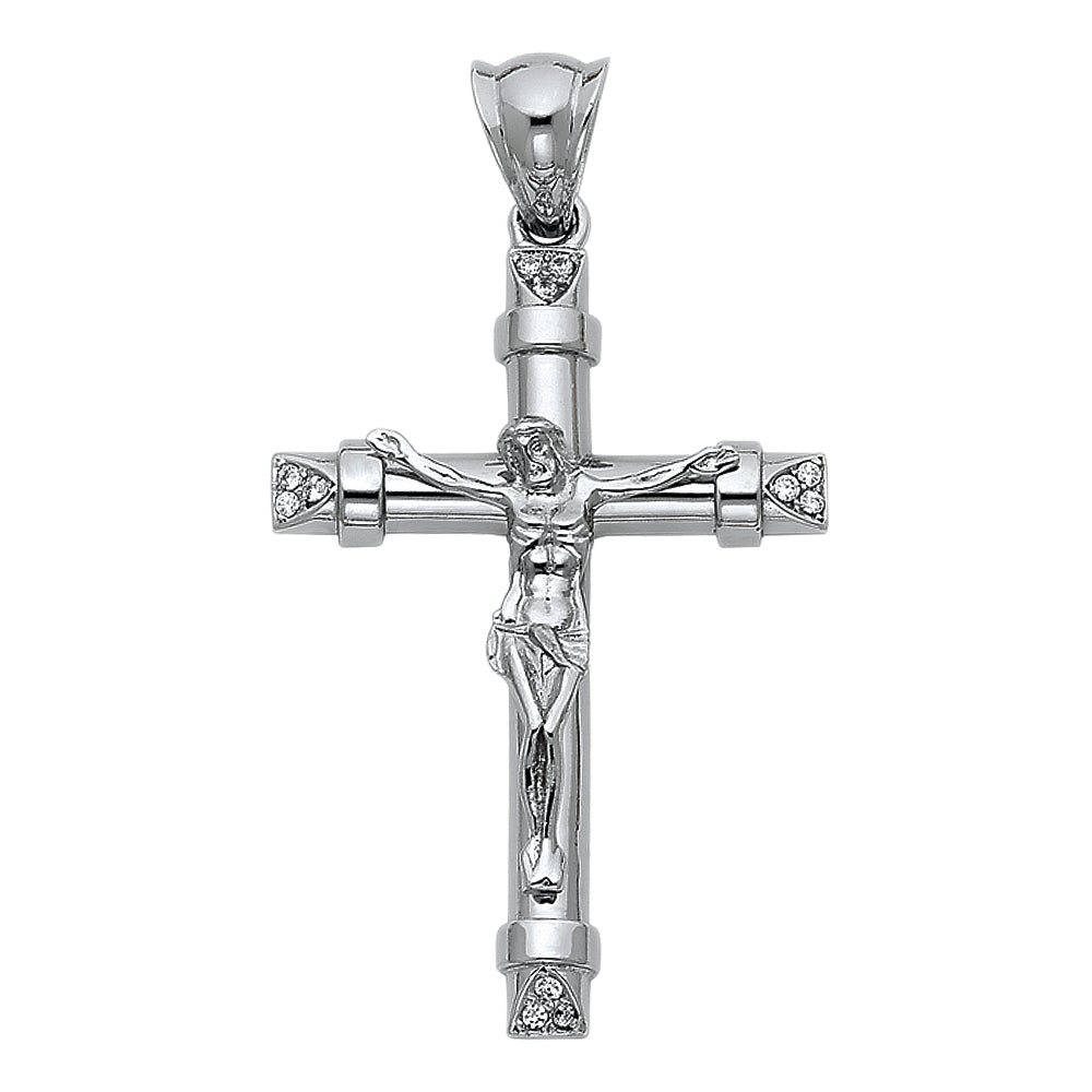14K Yellow Gold Crucifix Cross Pendant - PT929