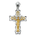 14K Yellow Gold Crucifix Cross Pendant - PT935