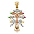 14K Yellow Gold Crucifix Cross Pendant - PT938