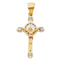 14K Yellow Gold Crucifix Cross Pendant - PT942