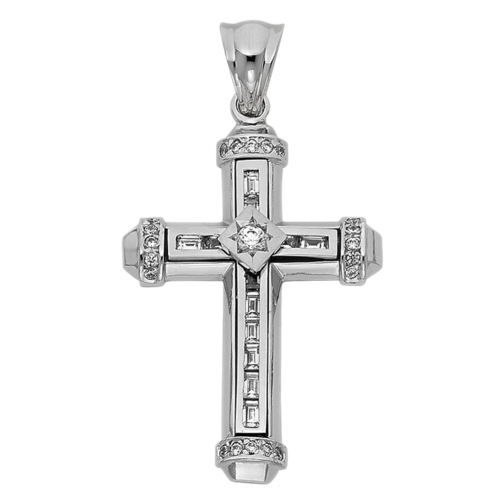 14K Yellow Gold Crucifix Cross Pendant - PT943