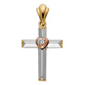 14K Yellow Gold Crucifix Cross Pendant - PT959