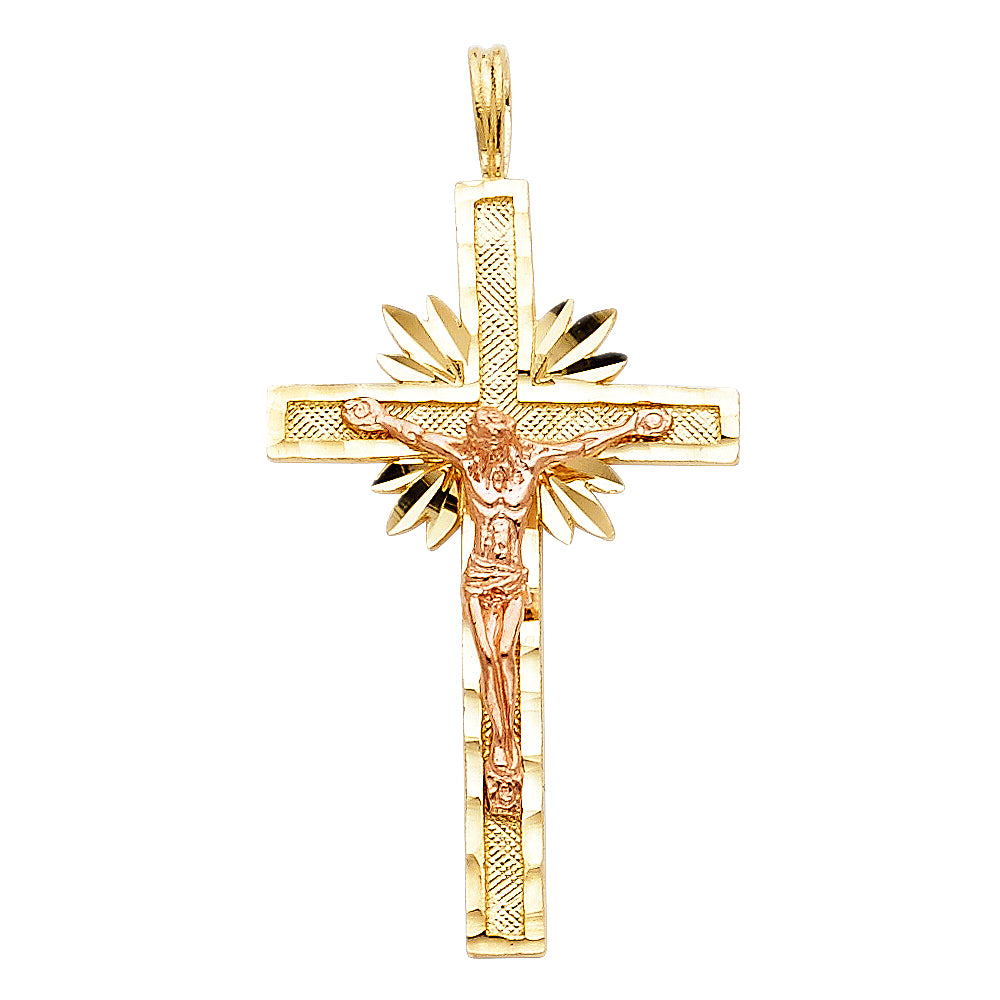 14K Yellow Gold Cross Pendant - PT977