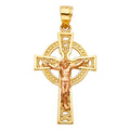14K Yellow Gold Cross Pendant - PT978