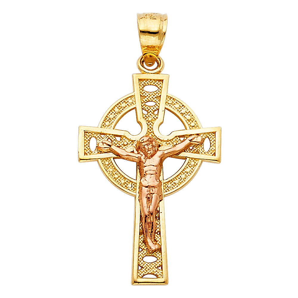 14K Yellow Gold Cross Pendant - PT978