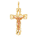 14K Yellow Gold Cross Pendant - PT1000