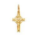 14K Yellow Gold Cross Pendant - PT1011