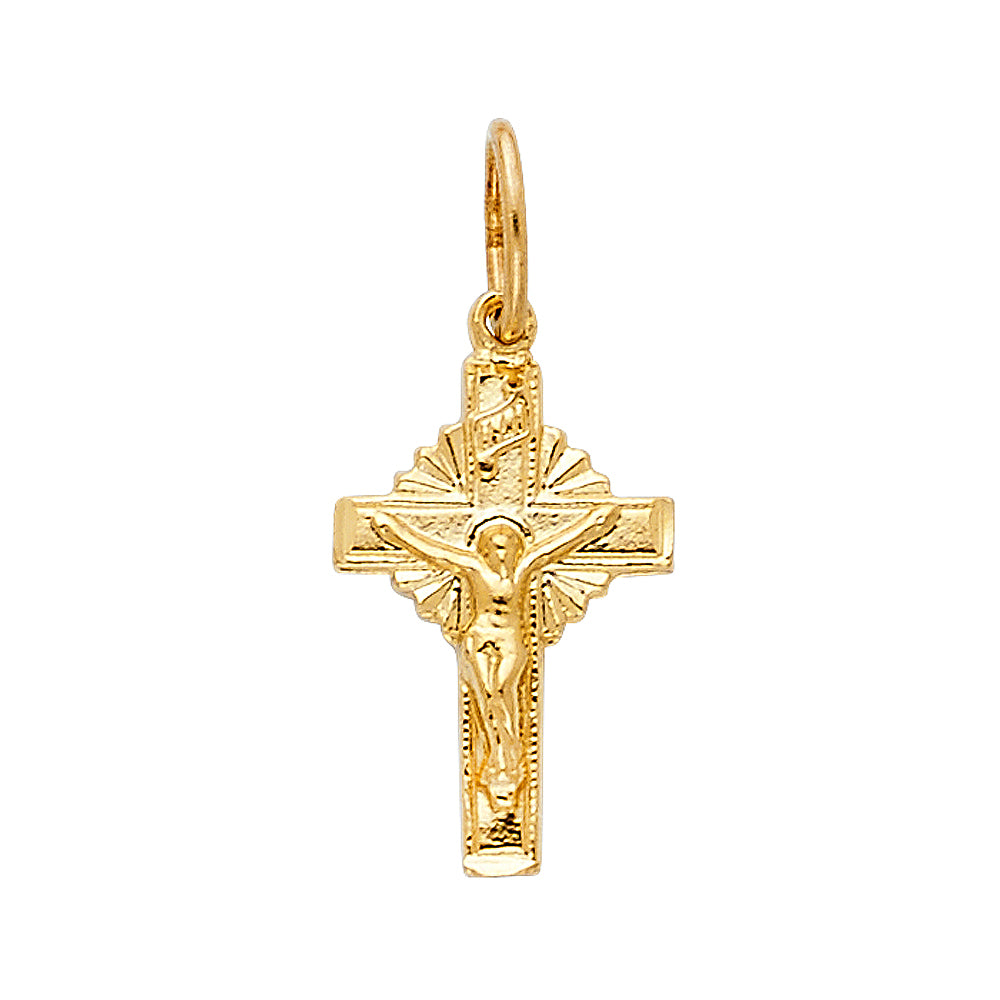 14K Yellow Gold Cross Pendant - PT1011