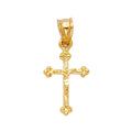 14K Yellow Gold Cross Pendant - PT1013
