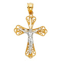 14K Yellow Gold Cross Pendant - PT1020