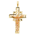 14K Yellow Gold Cross Pendant - PT1022