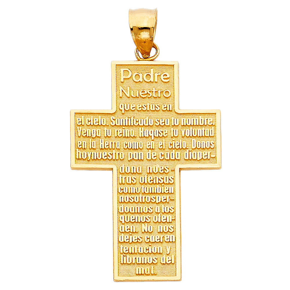 14K Yellow Gold Cross Pendant - PT1027