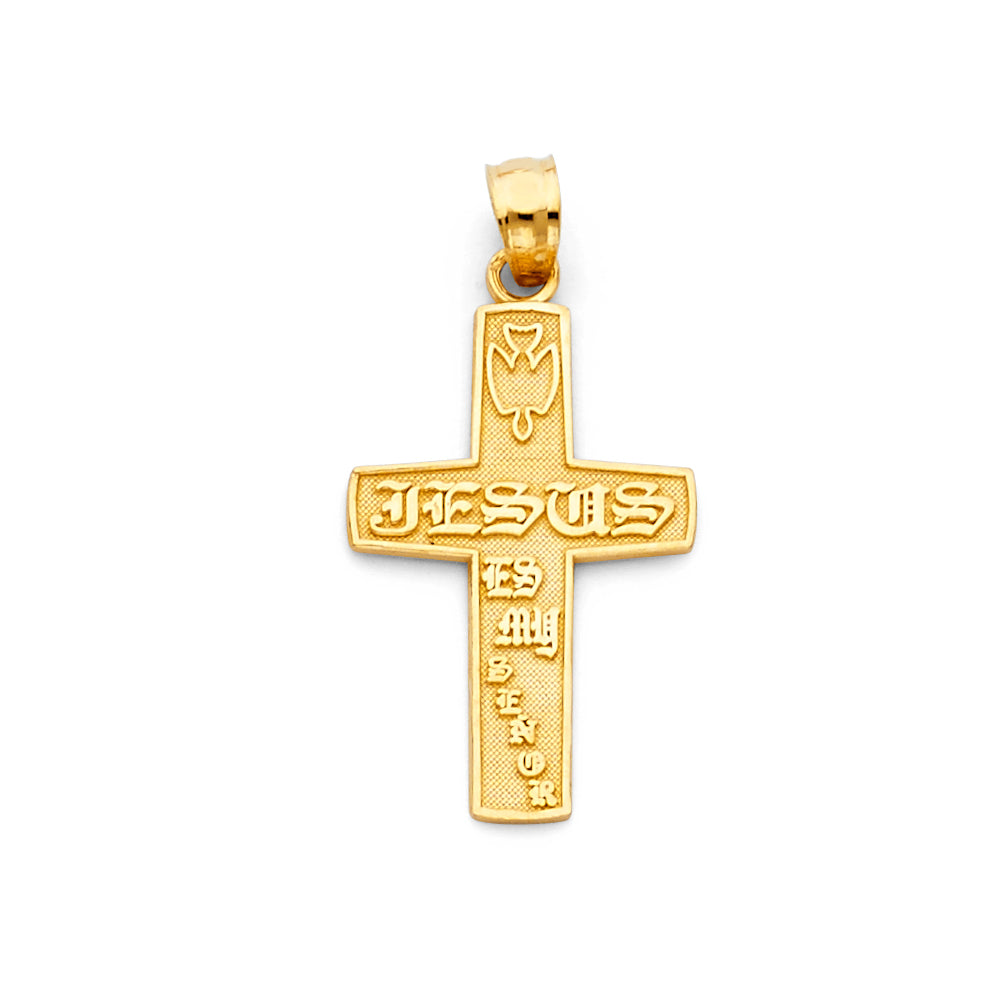 14K Yellow Gold Cross Pendant - PT1031