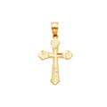 14K Yellow Gold Cross Pendant - PT1036