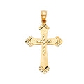 14K Yellow Gold Cross Pendant - PT1040