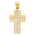 14K Yellow Gold Cross Pendant - PT1053