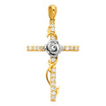 14K Yellow Gold Cross Pendant - PT1056