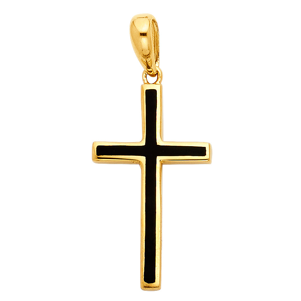 14K Yellow Gold Cross Pendant - PT1059
