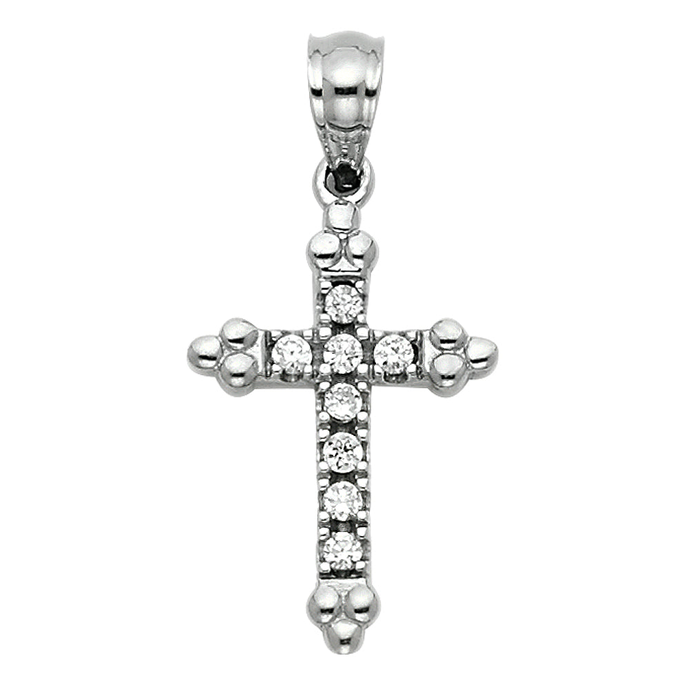 14K Yellow Gold Cross Pendant - PT1064