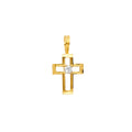 14K Yellow Gold Cross Pendant - PT1067
