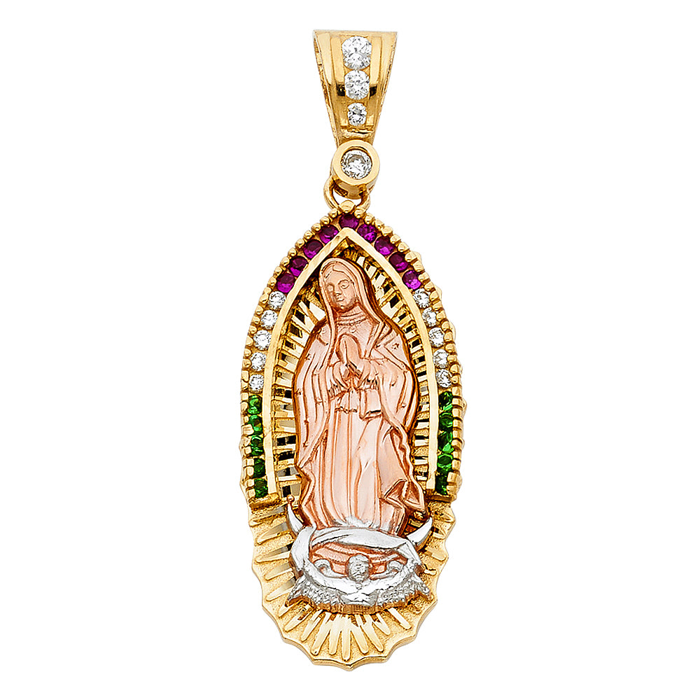 14K Yellow Gold Religious Pendant - PT1070