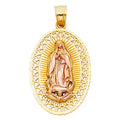 14K Yellow Gold Religious Pendant - PT1105
