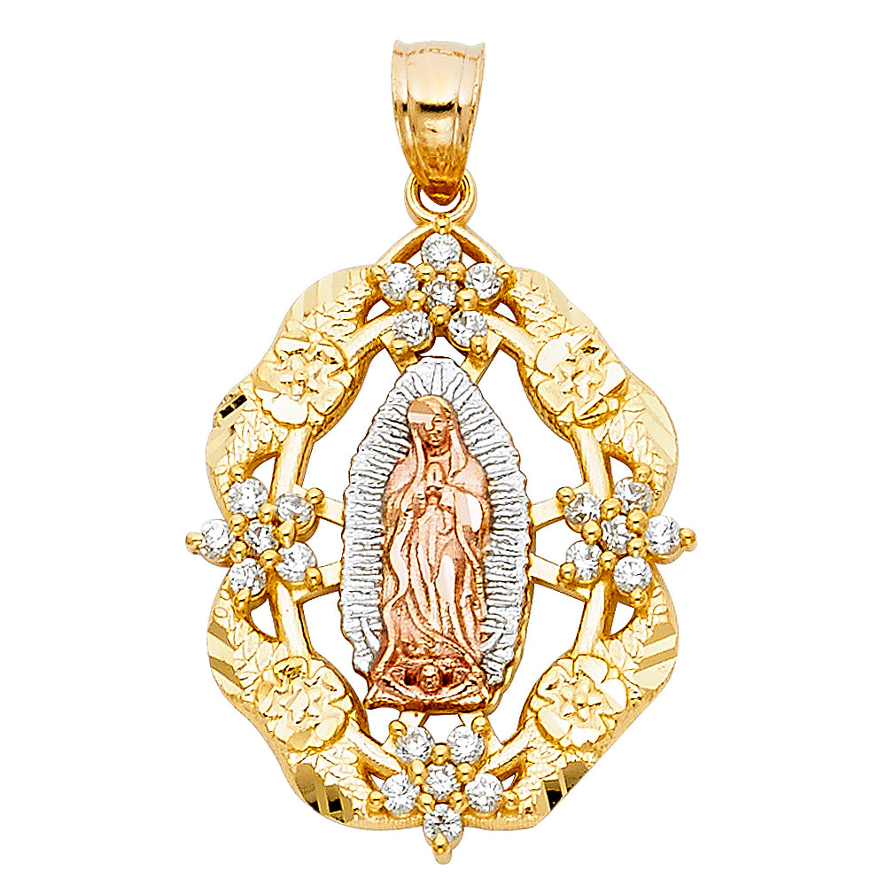 14K Yellow Gold Religious Pendant - PT1110