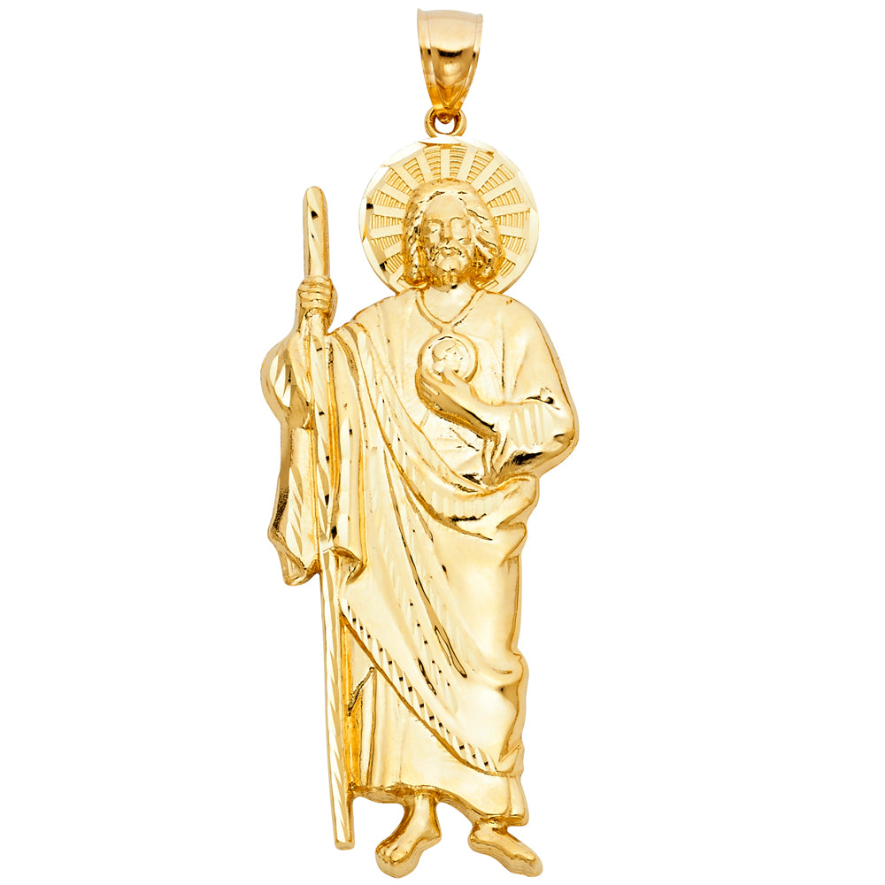 14K Yellow Gold Religious Pendant - PT1134