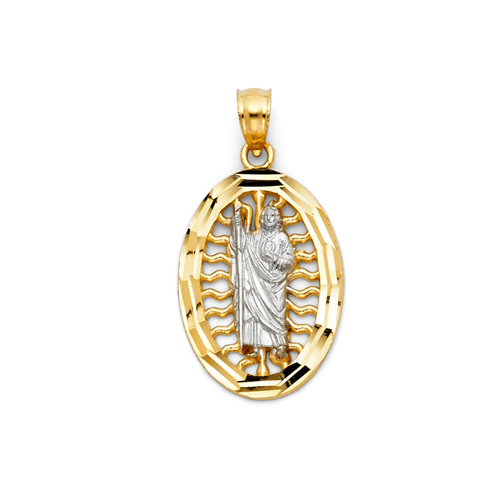 14K Yellow Gold Religious Pendant - PT1142
