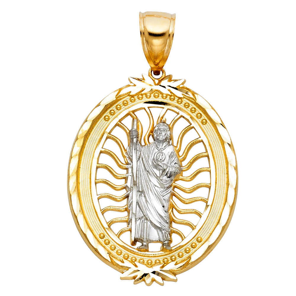 14K Yellow Gold Religious Pendant - PT1143