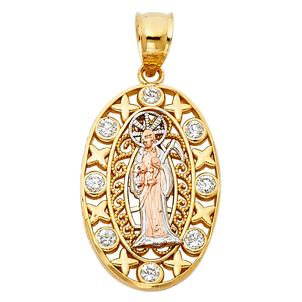14K Yellow Gold Religious Pendant - PT1164