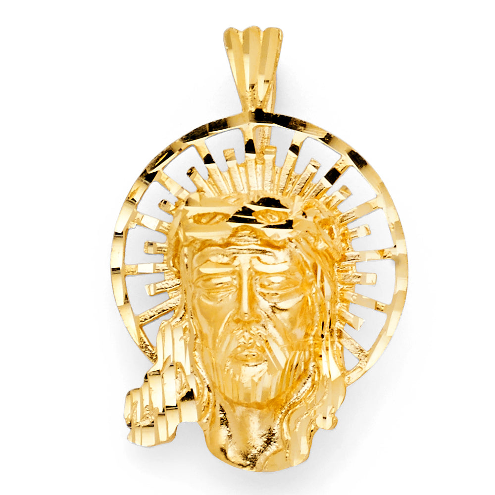 14K Yellow Gold Religious Pendant - PT1186