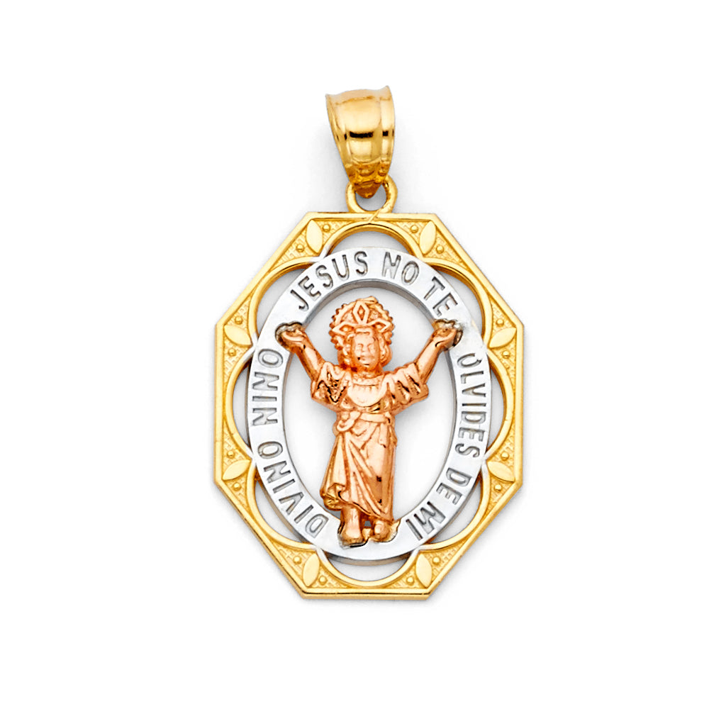 14K Yellow Gold Religious Pendant - PT1191
