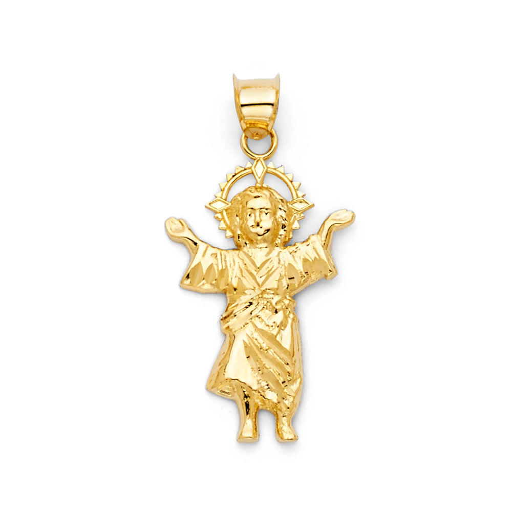 14K Yellow Gold Religious Pendant - PT1193