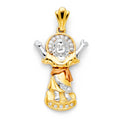 14K Yellow Gold Religious Pendant - PT1195