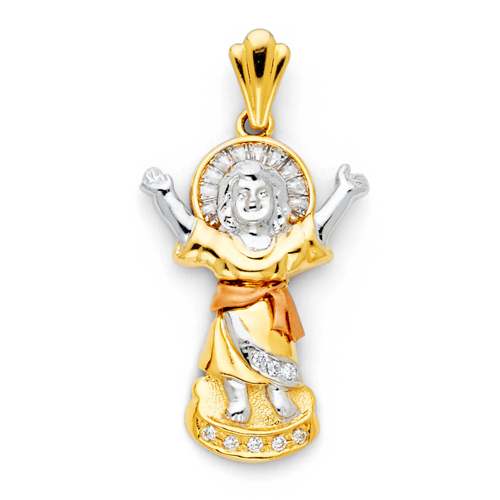 14K Yellow Gold Religious Pendant - PT1195