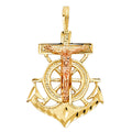 14K Yellow Gold Religious Pendant - PT1206