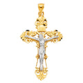 14K Yellow Gold Crucifix Cross Pendant - PT1211