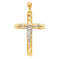 14K Yellow Gold Crucifix Cross Pendant - PT1212