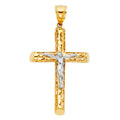 14K Yellow Gold Crucifix Cross Pendant - PT1215