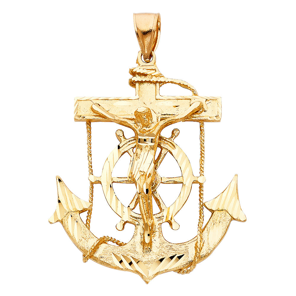 14K Yellow Gold Religious Pendant - PT1220