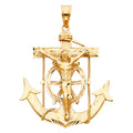 14K Yellow Gold Religious Pendant - PT1221