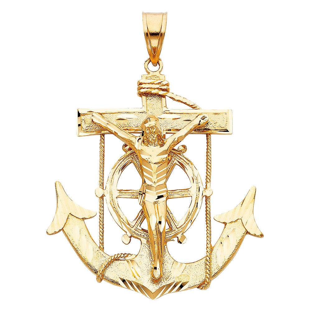 14K Yellow Gold Religious Pendant - PT1221