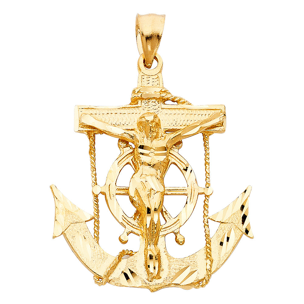 14K Yellow Gold Religious Pendant - PT1222