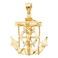14K Yellow Gold Religious Pendant - PT1223