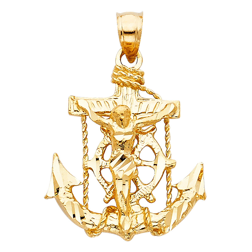 14K Yellow Gold Religious Pendant - PT1226